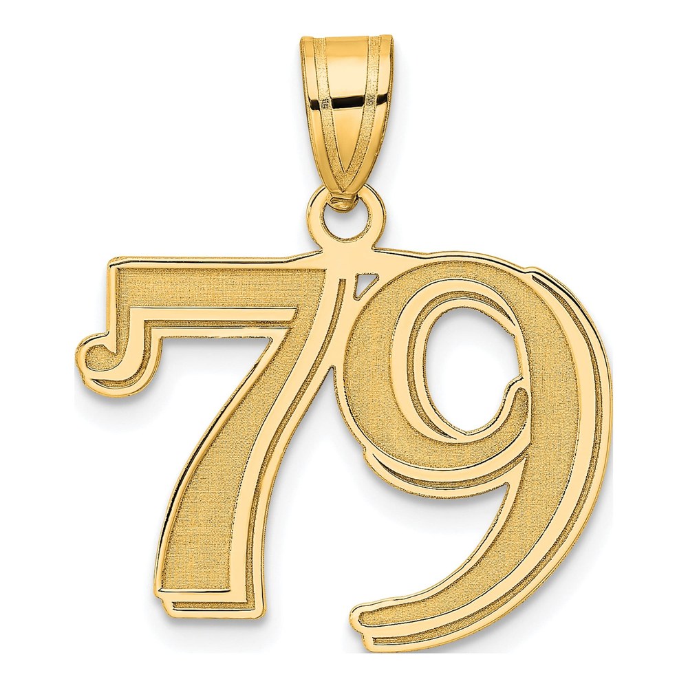 14K Yellow Gold Number 79 Pendant