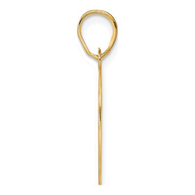 14K Yellow Gold Etched Number 80 Pendant – view 3