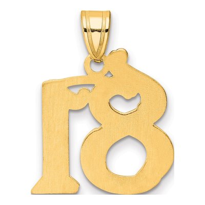 14K Yellow Gold Number 81 Pendant – view 4