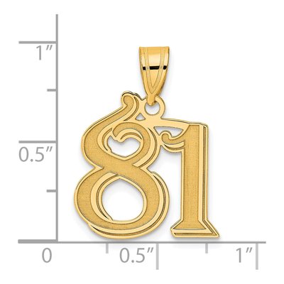 14K Yellow Gold Number 81 Pendant – view 5
