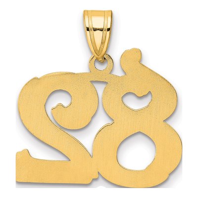 14K Yellow Gold Number 82 Pendant – view 4