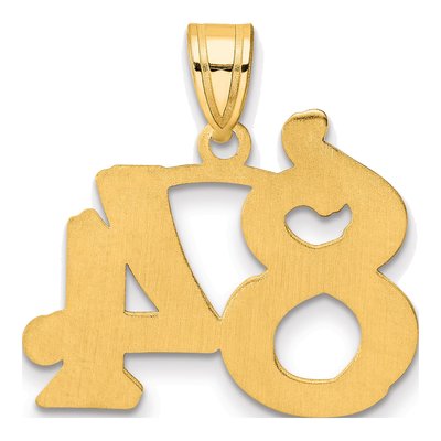 14K Yellow Gold Number 84 Pendant – view 4