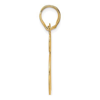 14K Yellow Gold Etched Number 85 Pendant – view 3