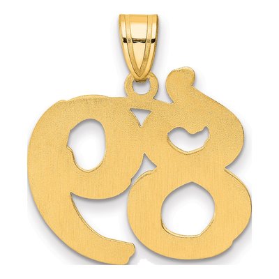 14K Yellow Gold Number 89 Pendant – view 4