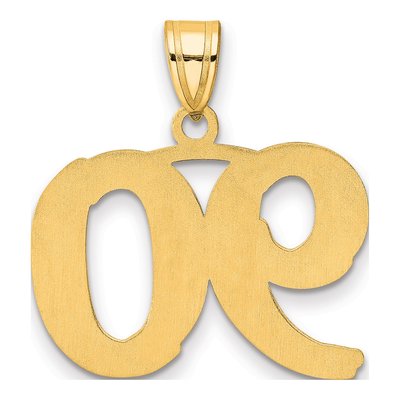 14K Yellow Gold Number 90 Pendant – view 4