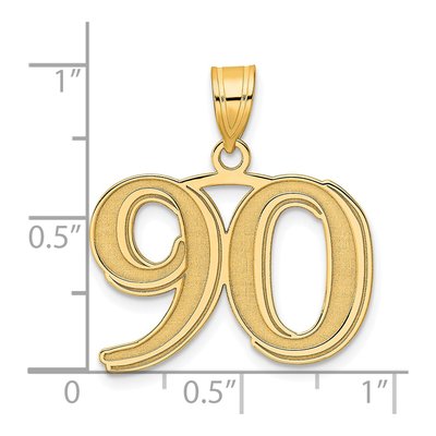 14K Yellow Gold Number 90 Pendant – view 5