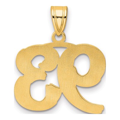14K Yellow Gold Number 93 Pendant – view 4