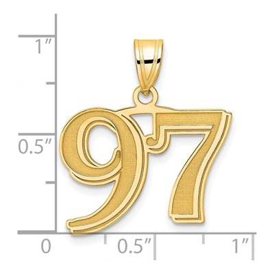 14K Yellow Gold Number 97 Pendant – view 5