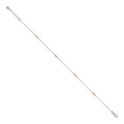 14K Two-Tone Gold Mirror Anklet – view 2