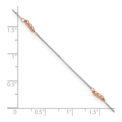 14K Two-Tone Gold Mirror Anklet – view 4