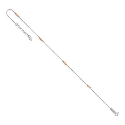 14K Two-Tone Gold Mirror Anklet – view 7