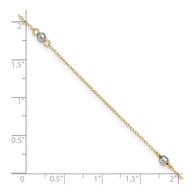 14K Two-Tone Gold Mirror Anklet – view 6