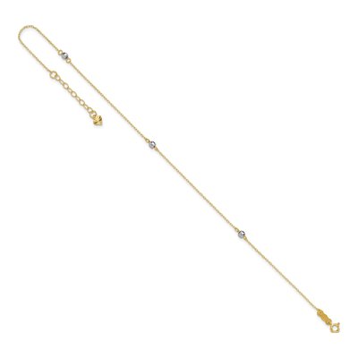 14K Two-Tone Gold Mirror Anklet – view 8