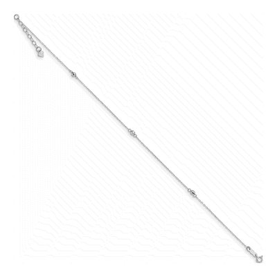 14K White Gold Mirror Anklet – view 3