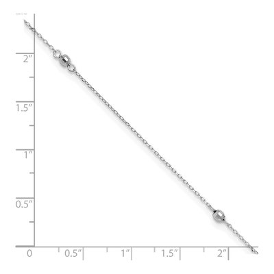14K White Gold Mirror Anklet – view 6