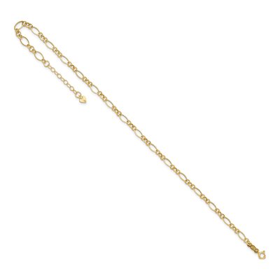 14K Yellow Gold 4mm Hollow Figaro Link Chain Anklet – view 8