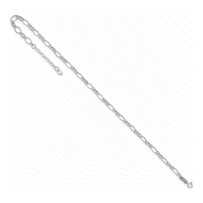 14K White Gold Figaro Link Anklet – view 5