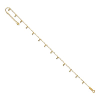 14K Yellow Gold Diamond-Cut Cable Anklet – view 8