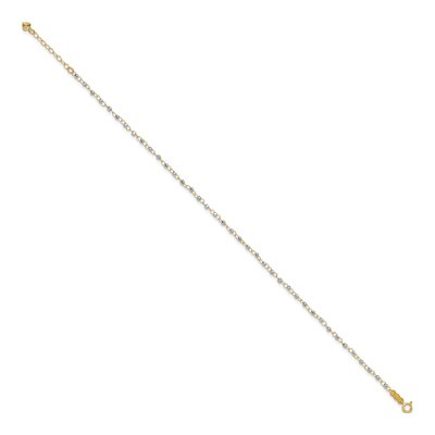 14K Two-Tone Gold Mirror Anklet – view 3