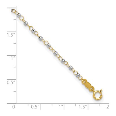 14K Two-Tone Gold Mirror Anklet – view 5