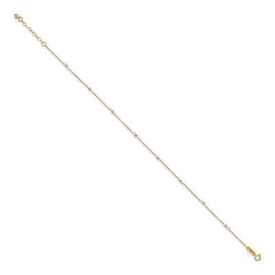 14K Two-Tone Gold Mirror Anklet – view 3