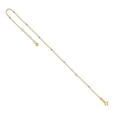 14K Two-Tone Gold Mirror Anklet – view 8