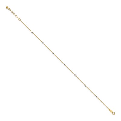 14K Two-Tone Gold Ropa Mirror Anklet – view 3