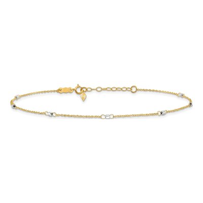 14K Two-Tone Gold Ropa Mirror Anklet – view 4