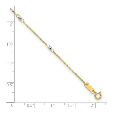 14K Two-Tone Gold Ropa Mirror Anklet – view 6