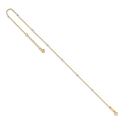 14K Two-Tone Gold Ropa Mirror Anklet – view 8