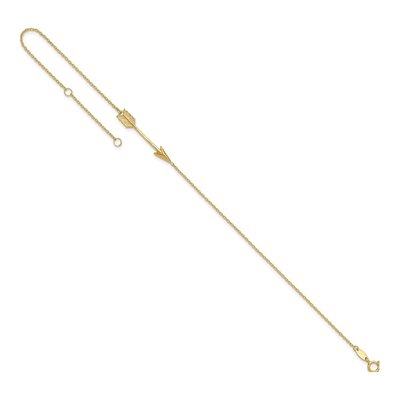 14K Yellow Gold Arrow Anklet – view 5