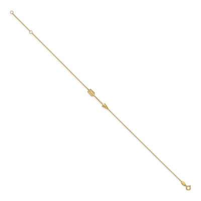 14K Yellow Gold Arrow Anklet – view 3