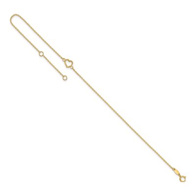 14K Yellow Gold Open Heart Anklet – view 8