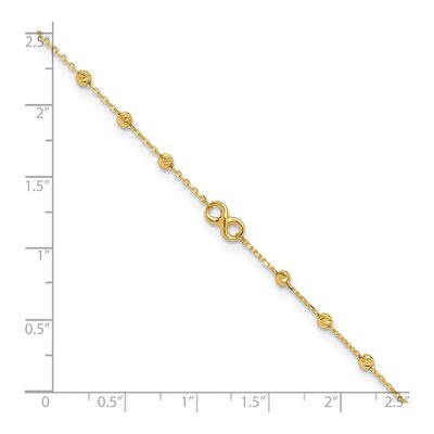 14K Yellow Gold Infinity Anklet – view 5