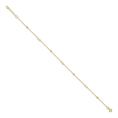14K Yellow Gold Infinity Anklet – view 3