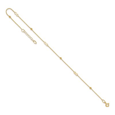 14K Yellow Gold Infinity Anklet – view 8