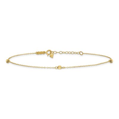 14K Yellow Gold Mirror Anklet – view 4