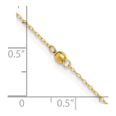 14K Yellow Gold Mirror Anklet – view 5