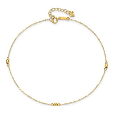 14K Yellow Gold Mirror Anklet – view 6