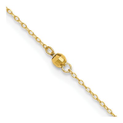14K Yellow Gold Mirror Anklet