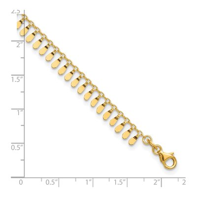 14K Yellow Gold Adjustable Dangle Anklet – view 4