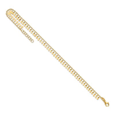 14K Yellow Gold Adjustable Dangle Anklet – view 7