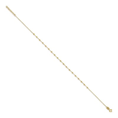 14K Yellow Gold Diamond-Cut Anklet – view 3