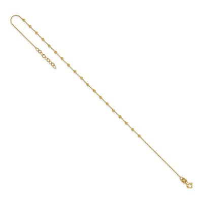14K Yellow Gold Diamond-Cut Anklet – view 6