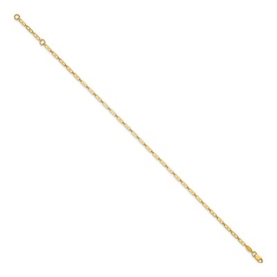 14K Yellow Gold 2.2mm Anchor Chain Anklet – view 3