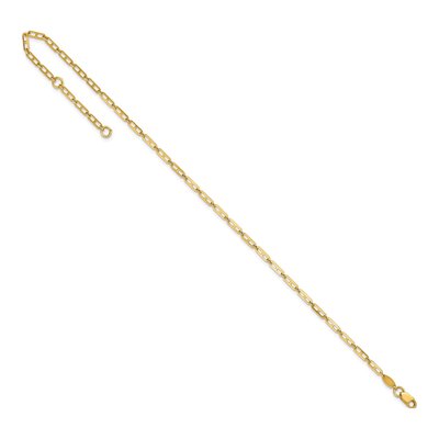 14K Yellow Gold 2.2mm Anchor Chain Anklet – view 6