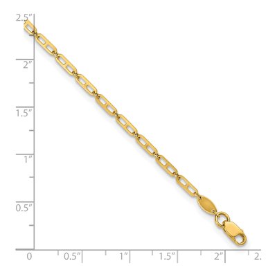 14K Yellow Gold 2.2mm Anchor Chain Anklet – view 7