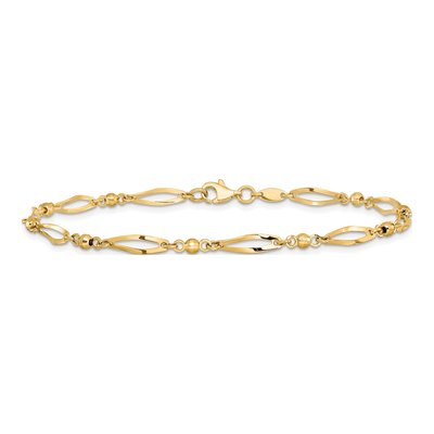 14K Yellow Gold Twisted Anklet – view 4