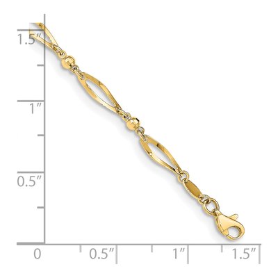 14K Yellow Gold Twisted Anklet – view 5