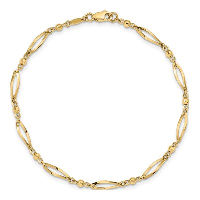 14K Yellow Gold Twisted Anklet – view 6
